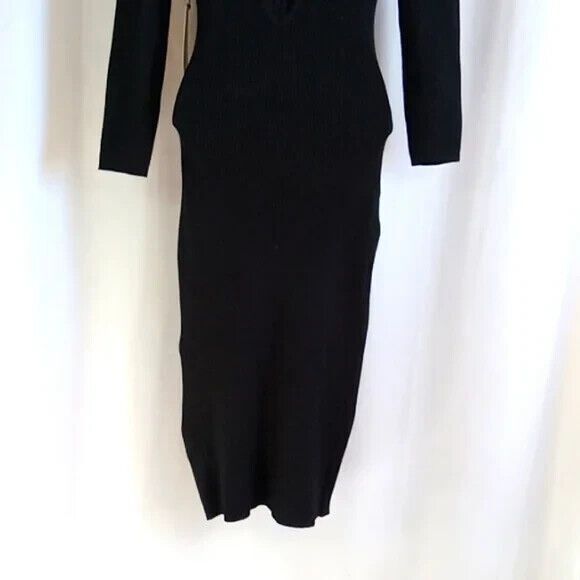 Almost Famous size large black stretchy sweater dress New - Picture 6 of 10